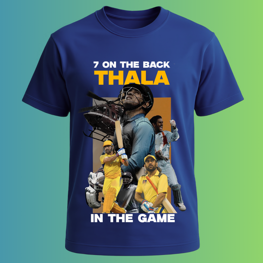 Thala Dhoni - 7 on the back T-Shirt
