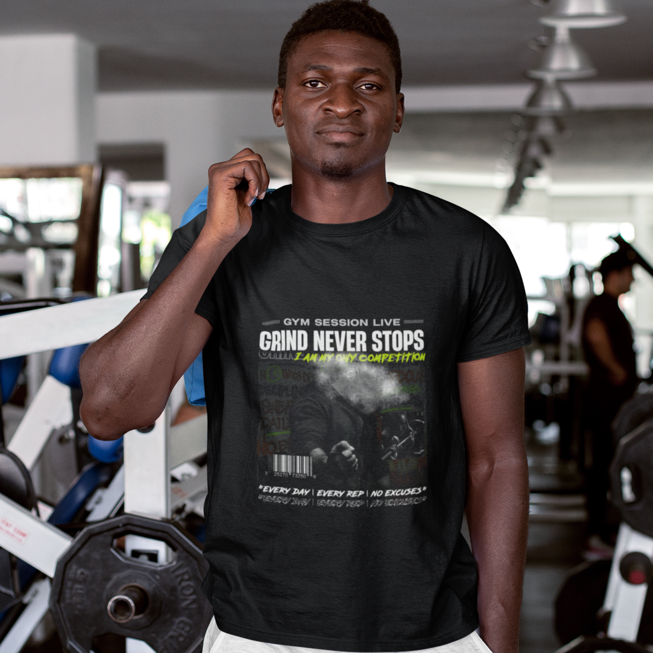 Grind Never Stops (Design-1) - No Excuses T-Shirt