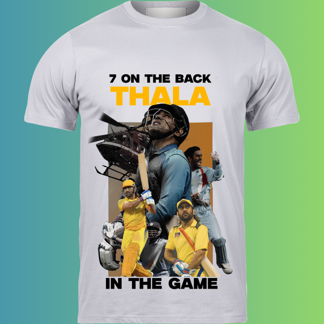 Thala Dhoni - 7 on the back T-Shirt