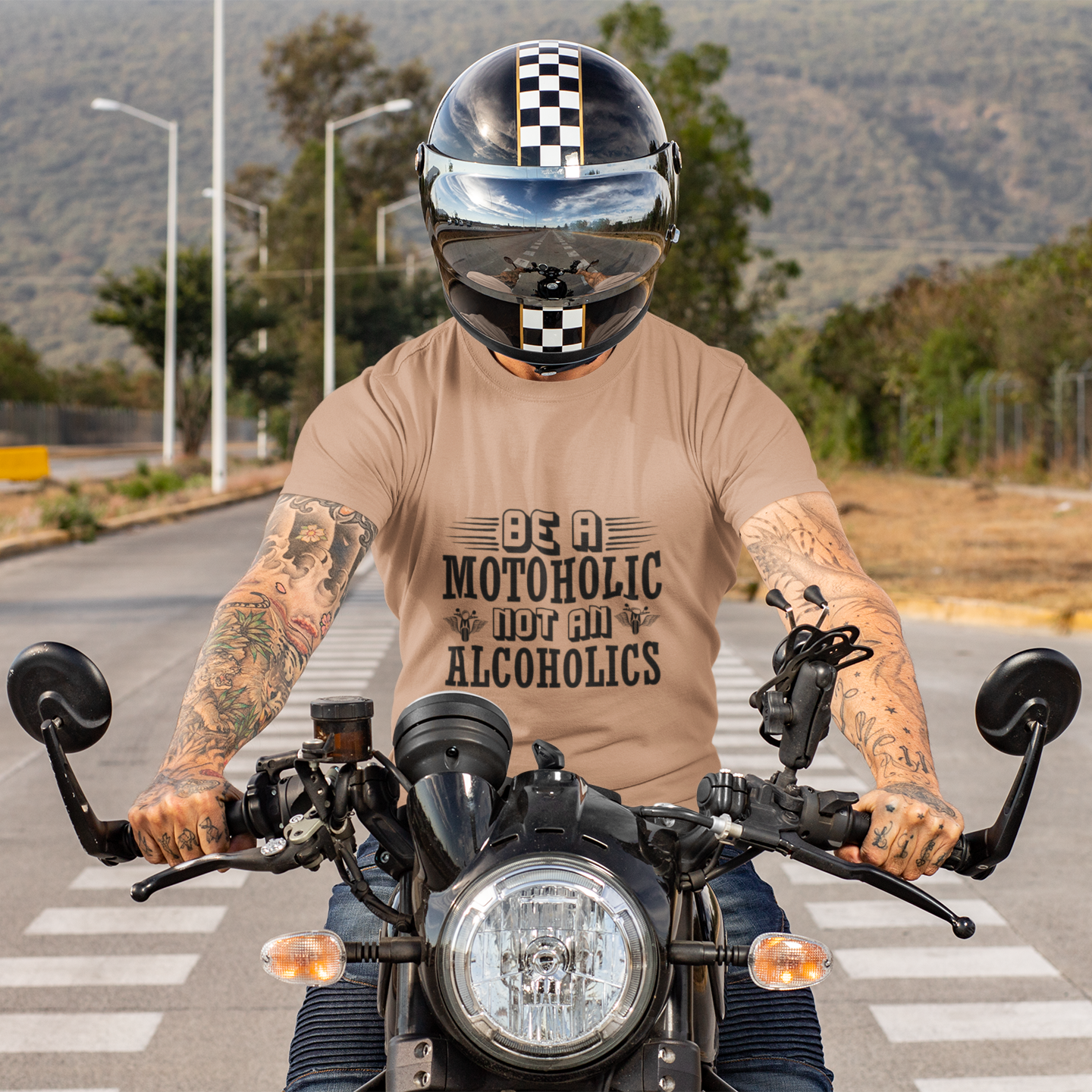 Be a Motoholic Not an Alcoholics T-Shirt