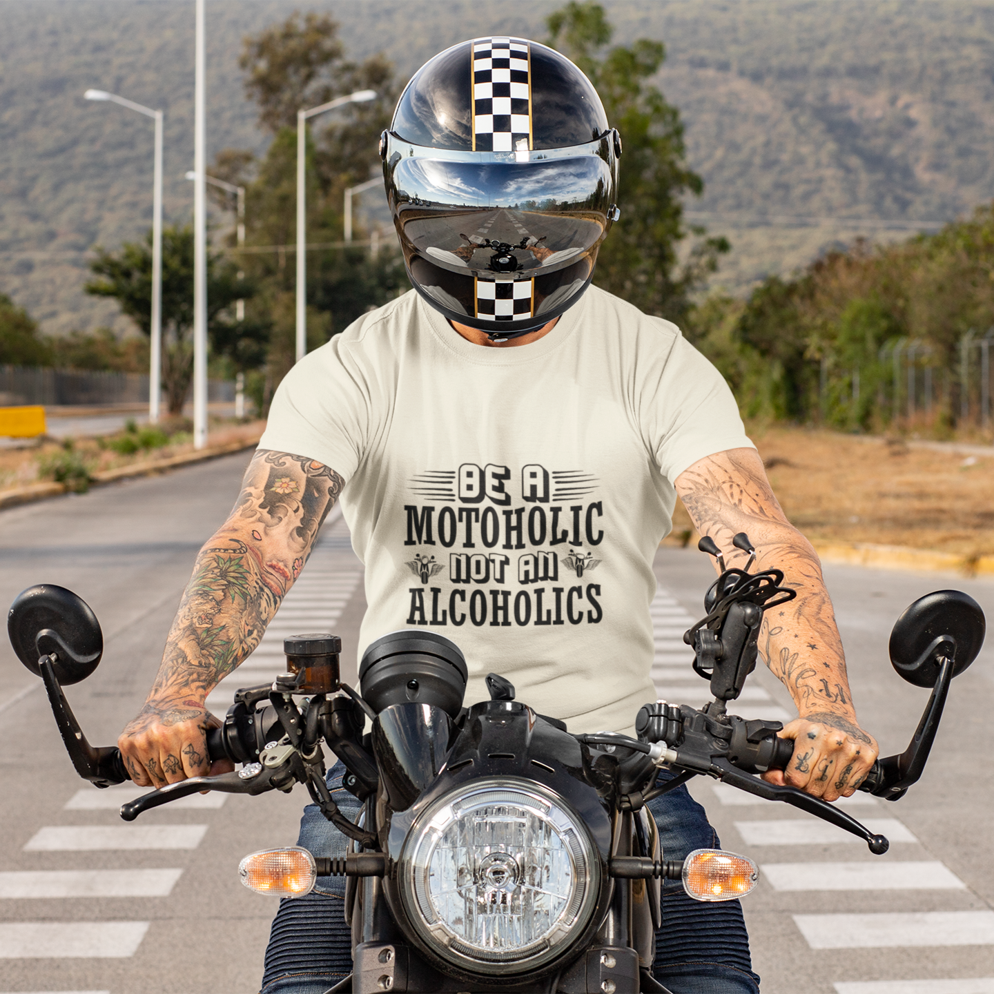 Be a Motoholic Not an Alcoholics T-Shirt
