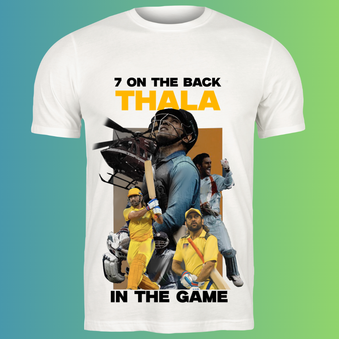 Thala Dhoni - 7 on the back T-Shirt