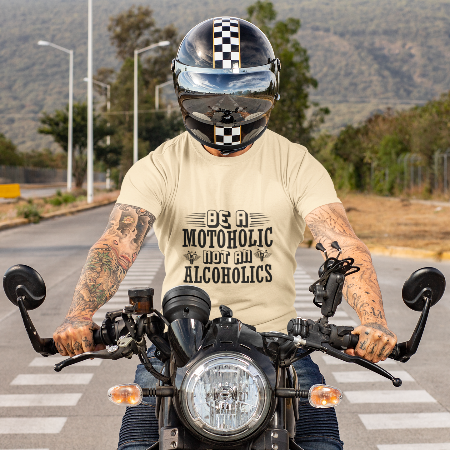 Be a Motoholic Not an Alcoholics T-Shirt