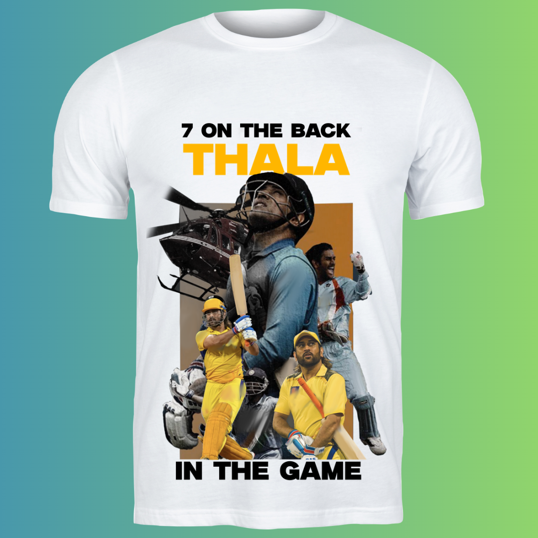 Thala Dhoni - 7 on the back T-Shirt