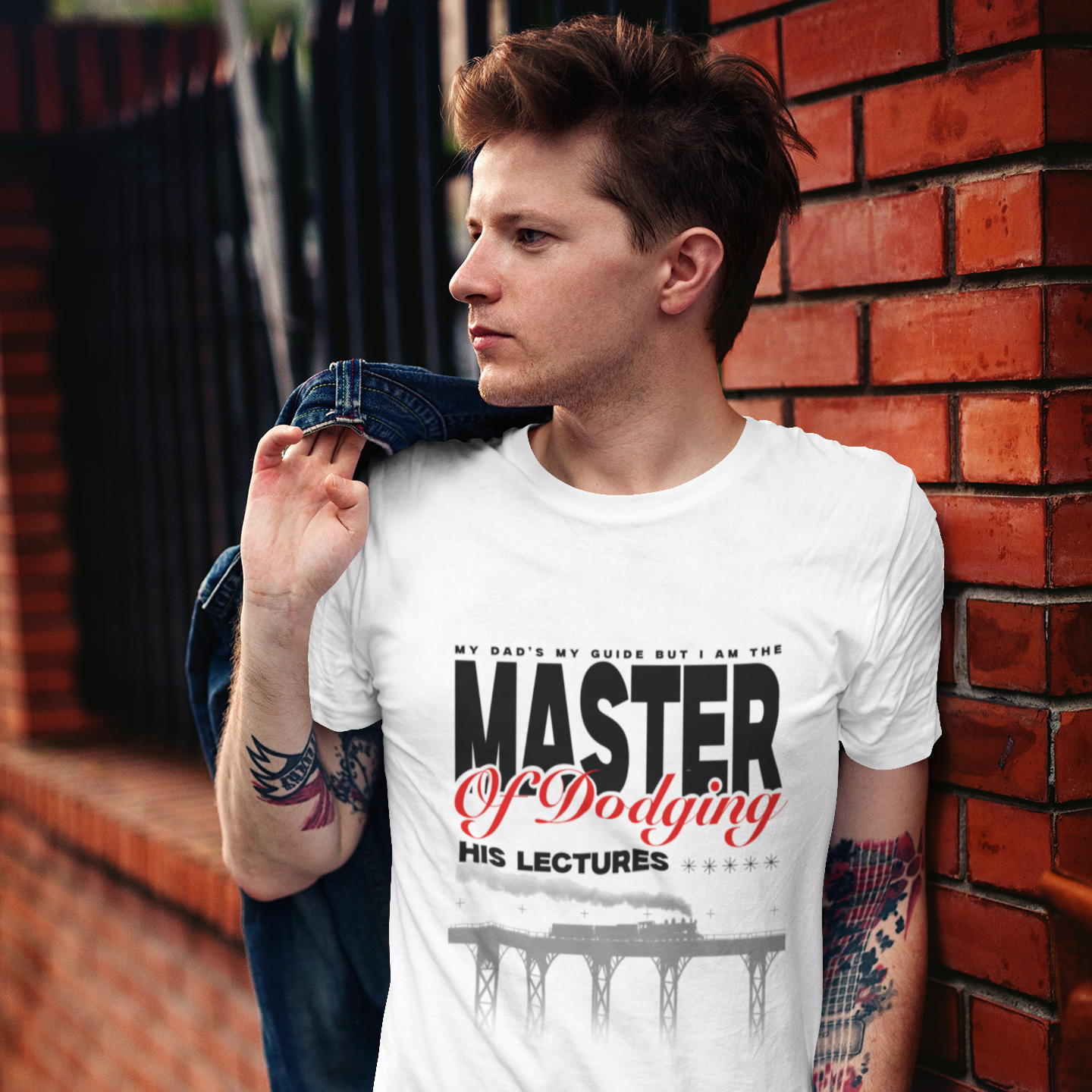 Master of Dodging his Lectures - T-Shirt